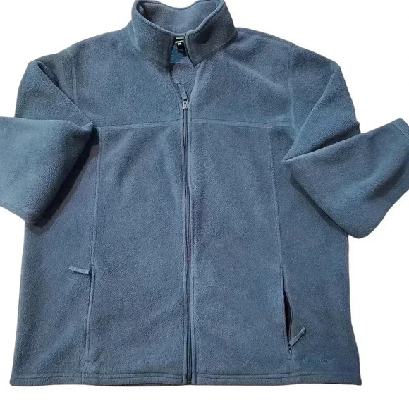 L L Bean XL Tall Full Zip Fleece Jacket Blue Gray - Picture 3 of 7